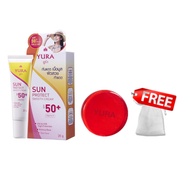 โปรซื้อ กันแดด ฟรี สบู่ Yura Sun Protect Smooth ยูร่า ซัน โพรเทค สมูท ครีมกันแดด SPF50+ PA+++ 20g. Y