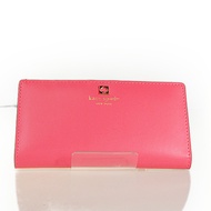 Kate Spade 雙折長版皮夾，附證件套和拉鍊口袋

Kate Spade 粉紅色 x 米色