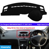 Car Inner Dashboard Cover For Peugeot 308 308SW 308GTI T7 408 2007 - 2013 Auto Dash Mat Carpet Sun s
