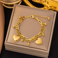 916 Saudi Gold Hot selling couple jewelry simple bracelet double love bracelet