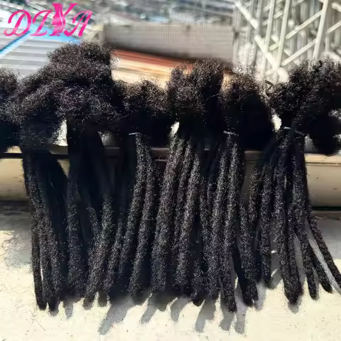 6 Inches Dreadlock Extensions Human Hair 0.6cm Width Full Handmade Loc Extensions Crochet Hair Human
