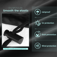 【Qiug Mall】-8Ft Billiard Pool Table Cover with Drawstring Waterproof Table Cover for Rectangle Table