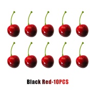 10 Pcs Buah Cherry Artificial Hiasan Kue Props Properti Foto Produk