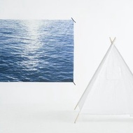 可來圖定製掛布 療愈系面朝大海 背景布 客製化布幔 窗簾