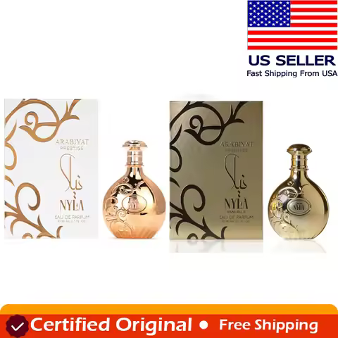 Arabiyat Prestige Nyla Eau De Parfum Arabic Perfume for Women,Nyla Luxury, Gold Bottle, Long-Lasting