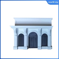 [RazecaMY] Dollhouse Facade Decorative Facade Model Compact Building Front Model for Hobbyists, Coll