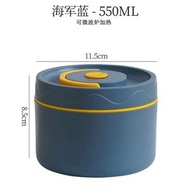 不鏽鋼保溫飯盒圓形學生便攜餐盒可微波爐雙層便當盒