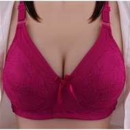 Plus-Size Bra Cup B/C FULL CUP 3-Hook Wireless Bra / Baju Dalam Bra Wanita Penuh Tutup Tanpa Dawai U