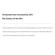 (KXHD) Anamorphic Widescreen Lens for HERO 9 Black Action Camera 1.55X Cinema Lens