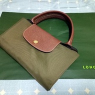 【降價】Longchamp 短把墨綠色M手提包