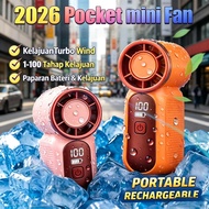 COOLGO FAN USB Handheld Mini Fan | Kipas Mini Portable | LED Display-Long Battery fan 3000mAh 手持风扇