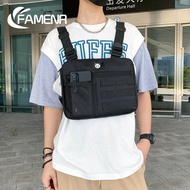 Famenr【พร้อมส่ง】ใหม่อินเทรนด์แฟชั่นกระเป๋าคาดหน้าอกมัลติฟังก์ชั่นกลางแจ้ง Vlogger Chest Cam Motorcyc