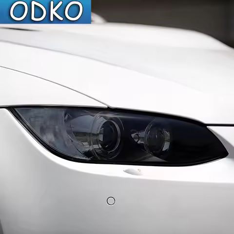 2 Pcs Car Headlight Protective Film Transparent Smoked Black TPU Sticker For BMW M3 E90 E92 E93 2007