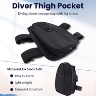 Diving Thigh Pocket Diver Zipper Storage Pouch with Leg Belt Straps Diving Cargo Bag for Technical S