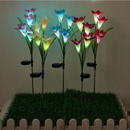 Lily flowers solar flower/s solar powered flower/s 5 flower heads