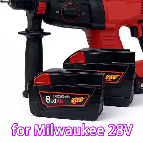 Li-Ion Replacement Battery 28V 6/8.0Ah For Milwaukee M28 48-11-2830 0730-20 Tool battery compatible 