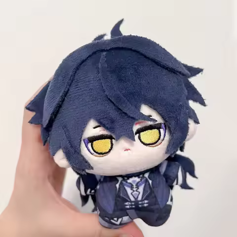 10cm Kyryll Chudomirovich Flins Plush Dolls Keychain Soft Bag Pendant Genshin Impact Flins Plush Toy