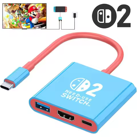 For Switch2 Type C Docking Station HDMI+USB3.0+PD Port 3 in1 Hdmi 4k 60hz TV Docking Station For Swi