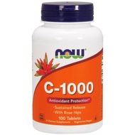 🌿 NEW Stock NOW Foods Vitamin C-1000 Sustained Release 100 / 250 Tablets Vit C 1000mg Vegan Best VitC Immunity