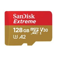 SanDisk 晟碟 Extreme microSDXC UHS-I V30 A2 128GB卡 記憶卡 台南PQS