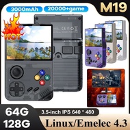 M19 Handheld Game Console 3.5 Inch 4K HD IPS Screen 3D Retro Video Gang Player Children's GiftsHT99 