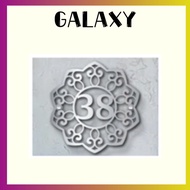 Unique Design Number Plate - House / Kilang / Kedai / Apartment Number Plate  时尚白钢圆形门牌 / Stainless Steel 304 白钢门牌