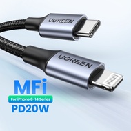 UGREEN MFI Bradied USB C to Lightning 20W PD Fast Charging USB Type C Cable Data Cable compatible fo