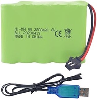 YUNIQUE GREEN-CLEAN-POWER - Rechargeable Battery AA 6.0V 2800mAh with SM-2P Plug and USB Charging Ca