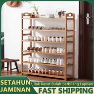 Bamboo Shoe Rack Multifunctional Organizer Shoe Rack Multi-layer dustproof home door storage rack