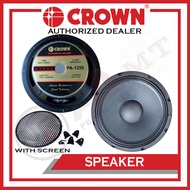 Crown 12" Instrumental Speaker 500 Watts 8 ohms (PA-1250) + SC12 Screen 12" Mesh Cover w/ Clips