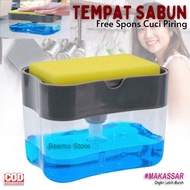 2-in-1 Soap Dispenser & Sponge Holder Foam Dishwashing Soap Dispenser Sponge Soap Dispenser