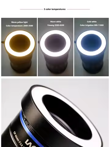 LED Macro Ring Light for Canon Nikon DSLR Camera Lens Macro Photography Tool Guage Lightweight macro