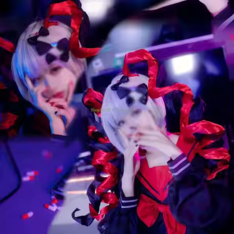 Needy Girl Overdose Yandere K Angel Cosplay Costume Wig Ame Rain Doujin Black-oxide JK School Unifor