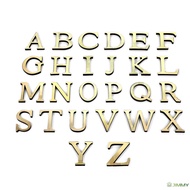 26 English Letters 3D Acrylic Mirror Wall Sticker DIY Alphabet Golden Decals Home Room Party Accessories Wall Decor