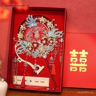 Wedding Fan Clothing Material Handheld Color Antique Style Finished Product Package Double Happiness
