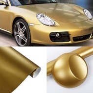 150cm Matte Golden Matt Gold Car Wrap Vinyl Covering Film Sticker Decal Air Bubble Free 60in 5FT