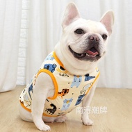 GOU-HOME Dog Clothes Pet Clothes for French Bulldog Summer Thin Style Cotton Material