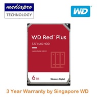 WD RED Plus 6TB NAS 3.5" Internal Hard Disk - Local WD 3 Year Warranty