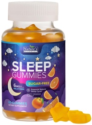 Sugar Free Sleep Gummies for Adults - Extra Strength 6mg Melatonin Gummy, Natural Sleeping Gummy for