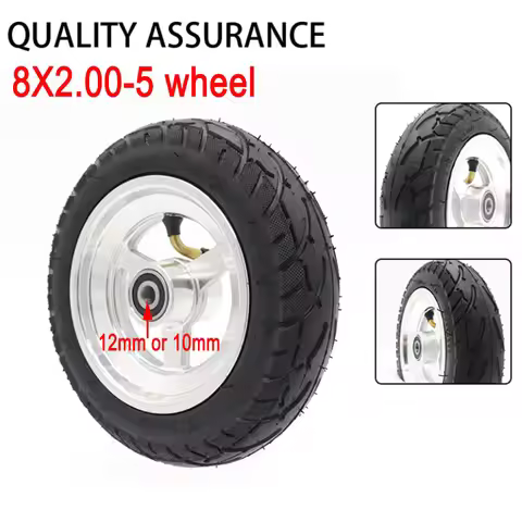 8x2.00-5 Wheel Tubeless Vacuum Tire with Aluminum Alloy Rims for Electric Scooter Kugoo S3 S2 S1 C3 