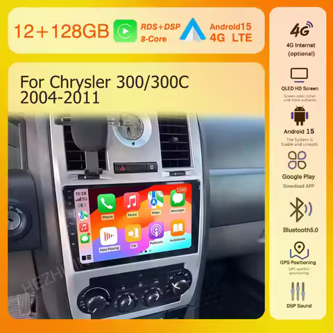 2k 8core Android 15 For Chrysler 300/300C 2004-2011 Carplay Car Radio Stereo Multimedia Player Auto 
