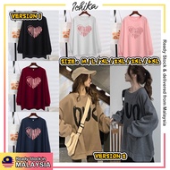 [MYSIA READY STOCK][M-4XL][BETTE Women Sweater Korean Style Sweatshirt Outerwear Long Sleeve Tshirt 
