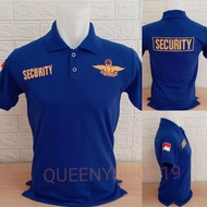 SECURITY T-SHIRT FULL EMBROIDERED WINGS LOGObiru - SHORT-SLEEVED SECURITY LOGO WINGS COLLAR T-SHIRT 