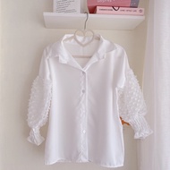 Balloon Sleeve Shirt Women Lace Bust 40 23 Inches Long