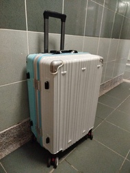 27 inch luggage 鋁框行李箱 27吋 藍色白色
