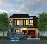 Desain Rumah 2 Lantai Dengan Ukuran Lahan Lebar 10 x 15 M2