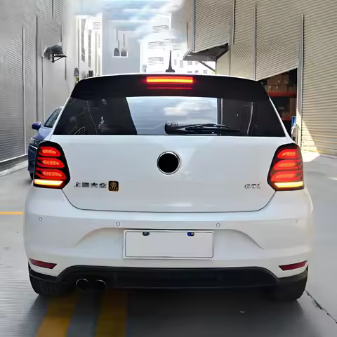 For Volkswagen Polo 2011-2018 LED Car Taillights Assembly Upgrade Benz GLK Style Streamer Turn Auto 