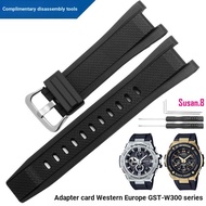 G G-SHOCK Silicone Watch Strap Suitable for Casio GST-W300G S130 400G B100 Resin Strap FF001