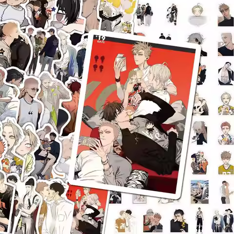 65PCS Old Xian 19 Days Comic Stickers He Tian & Mo Guanshan Characters Waterproof DIY Decor for Lapt