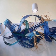 Creative bamboo strip art hanging plant microlandschaft wedding decoration window dressing